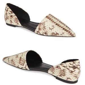 🆕 Michael Kors Mila d’ Orsay Snake Embossed Flats